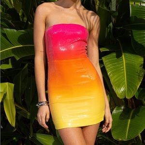 COPY - RUNAWAY THE LABEL MALIBU STRAPLESS DRESS